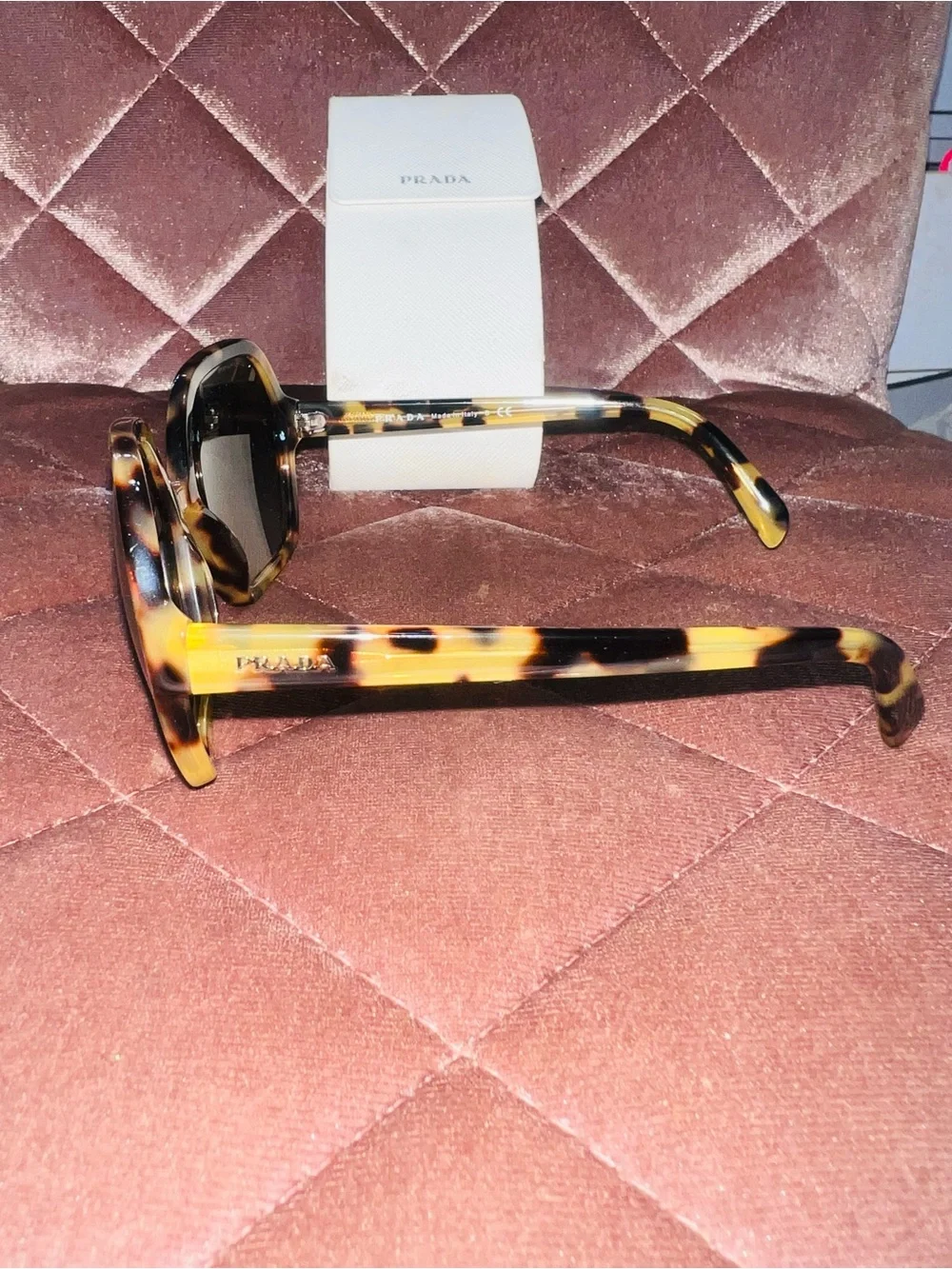 Prada Tortoiseshell Oversized Sunglasses with Brown Gradient Lenses